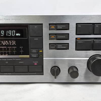 Carver 6250 Magnetic Field Power Amplifier Stereo Receiver - 125 Watts per Channel - 1988 Black image 6