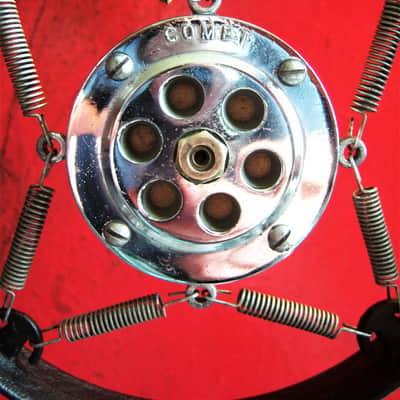 Vintage RARE 1920's / 30's Comet spring carbon Microphone w ring and period stand Shure image 3
