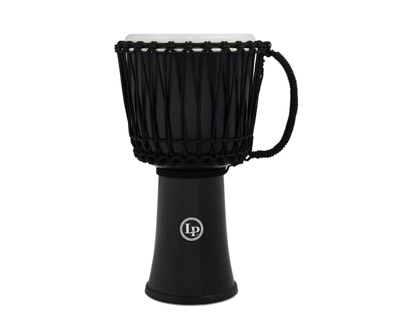 Latin Percussion 10" Rope Tuned Circle Djembe w/Perfect-Pitch Head - Black image 1
