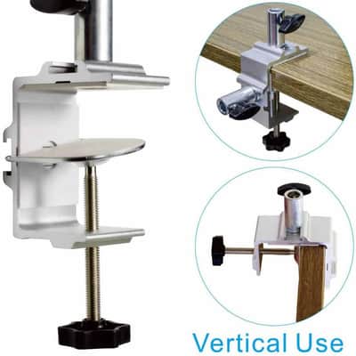 Heavy Duty C Clamp for 1/2” Base Magnifying Lamp,Desk Lamp,Swing Arm Lamp,Phone I pad Mount,Tablet Mic Holder,Table Mount Clamp for Microphone Stand Mic Boom Arm image 3
