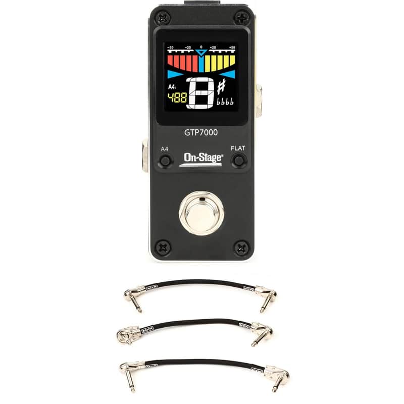 On-Stage Mini Pedal Tuner with 3 Patch Cables image 1