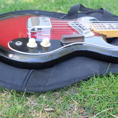 Vintage 60s Kimberly Bass Guitar, Japan, Ventures, Open Book Headstock, 25" Scale image 7