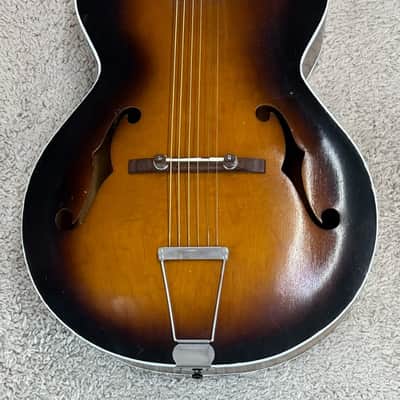 Vintage Archtop acoustic guitar - Airline?, Silvertone? , not sure - Plays great image 3