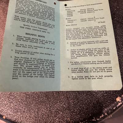 Rarest 1961 Gretsch 6113 Electric Guitar Near Mint, Not Signed That Year! Original Case & Papers image 19