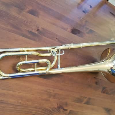 Yamaha YSL-448G Intermediate Bb/F Trombone 2010s - Lacquered Brass image 8