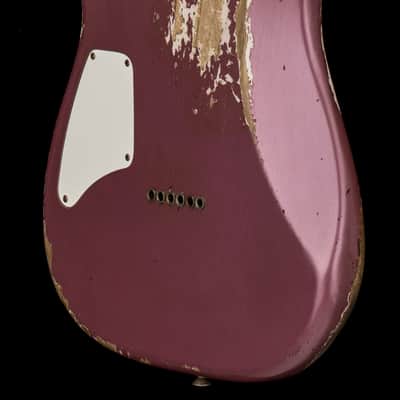 Fender Custom Shop 1966 Stratocaster SH Heavy Relic - Aged Burgundy Mist Metallic #88392 image 9