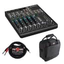 Mackie 802VLZ4 8-Channel Ultra-Compact Mixer with G-MIXERBAG-1212 Padded Nylon Mixer/Equipment Bag & TRS to Dual 1/4" TS Pro Stereo Breakout Cable (10') Kit