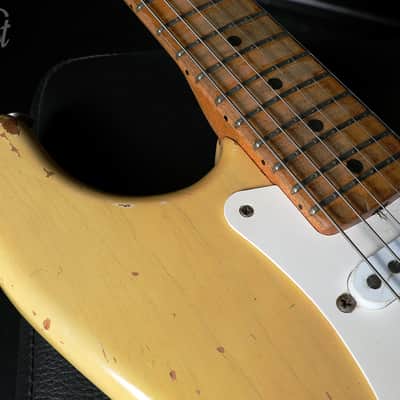 1954 / 1955 Fender Stratocaster with Maple Fretboard Blonde Refin image 12