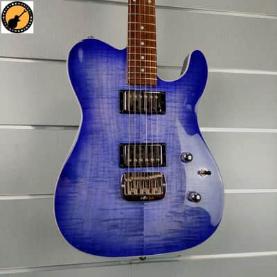 G&L Tribute Asat Deluxe Carved Top 2021 - Clear Blueburst image 2