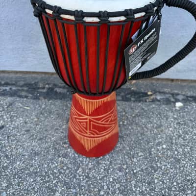 Latin Percussion WORLD BEAT WOOD ART MED DJEMBE RED/NAT image 3