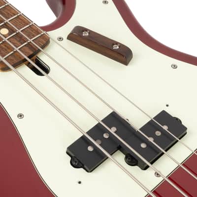 Used Lakland Skyline Series 44-64 Bob Glaub Bass Candy Apple Red 2002 image 7