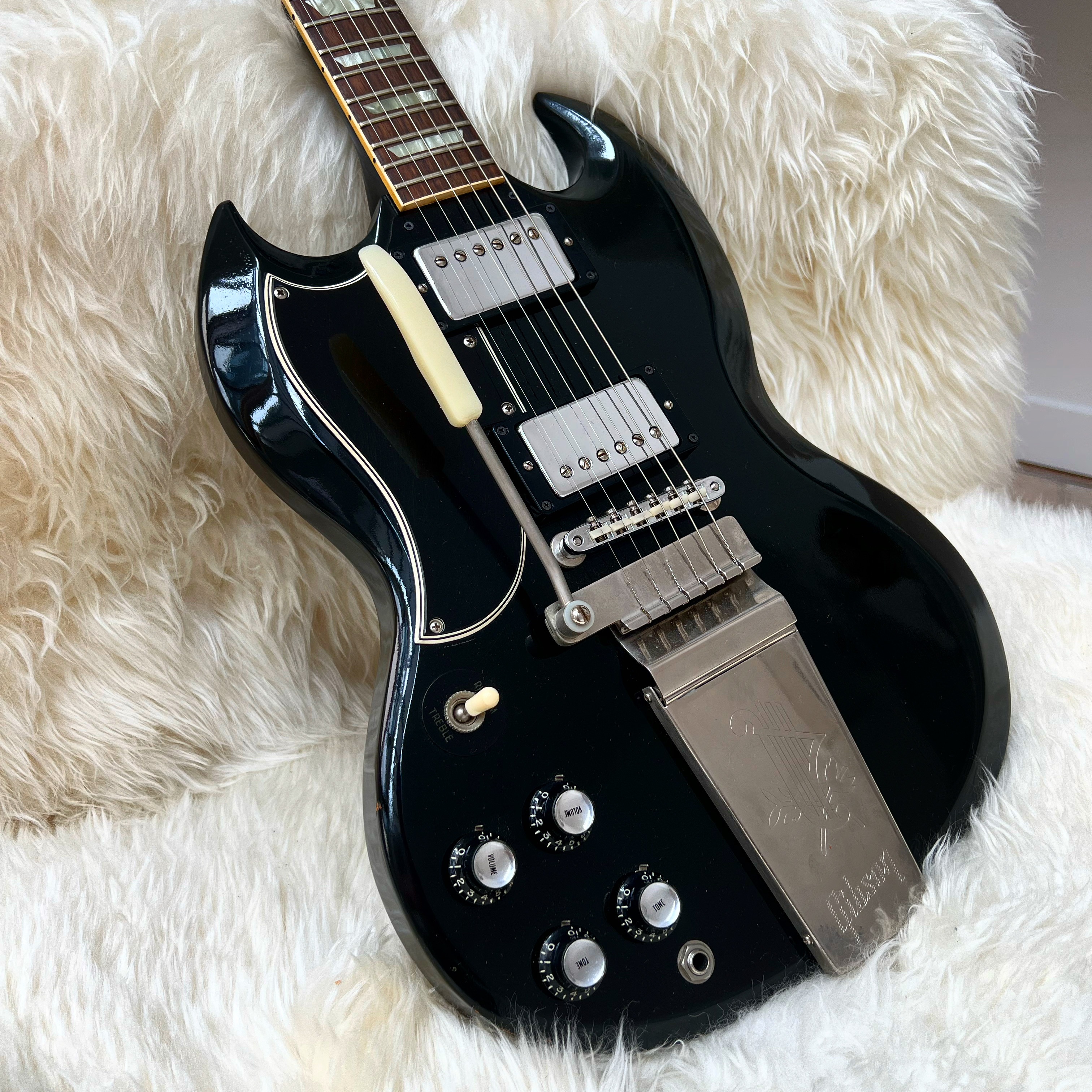 1966 Gibson SG Standard Factory Black Left Handed Lefty w/ OHSC