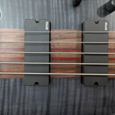 Schecter Charles Berthoud CB-5 Signature - See-Thru Black Satin - 5-String - EMG Active - Excellent image 9