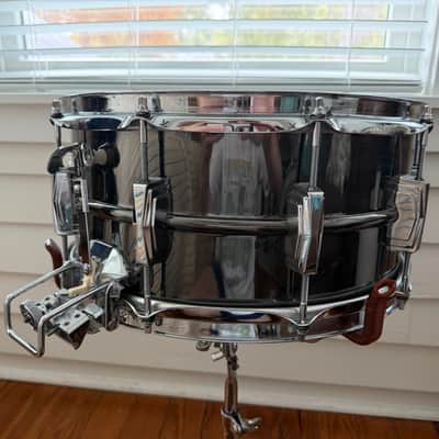 1970s Ludwig 6.5x14 Black Beauty Super Sensitive Snare Drum - READ DESCRIPTION image 3