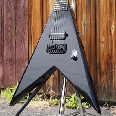 ESP LTD SIGNATURE SERIES JS-7 Baritone Black 7-String Electric Guitar w/ Case image 1