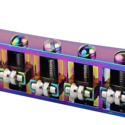Guitar Tune-O-Matic Bridge and Stop Bar Tailpiece Combo Replacement Compatible with LP SG EPI 6 String Electric Guitar(GS001 + GM005, Chameleon Rainbow) image 4
