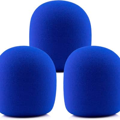 SM58 Windscreen for Shure SM58 SM48 BETA 58A Microphone Pop filter Replacment Mic Cover 3-Pack Blue Wind Screen Case