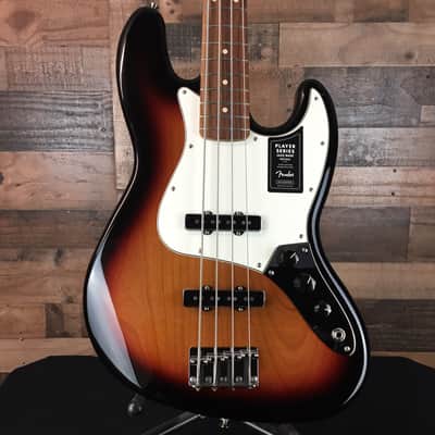 *USED* Fender Player Jazz Bass 3-Tone Sunburst w/ Pau Ferro, Free Ship, 047 image 1