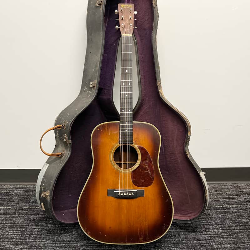 1949 Martin D-28 Shade Top Brazilian Rosewood Sunburst Vintage Harptone Case Holy Grail! image 1