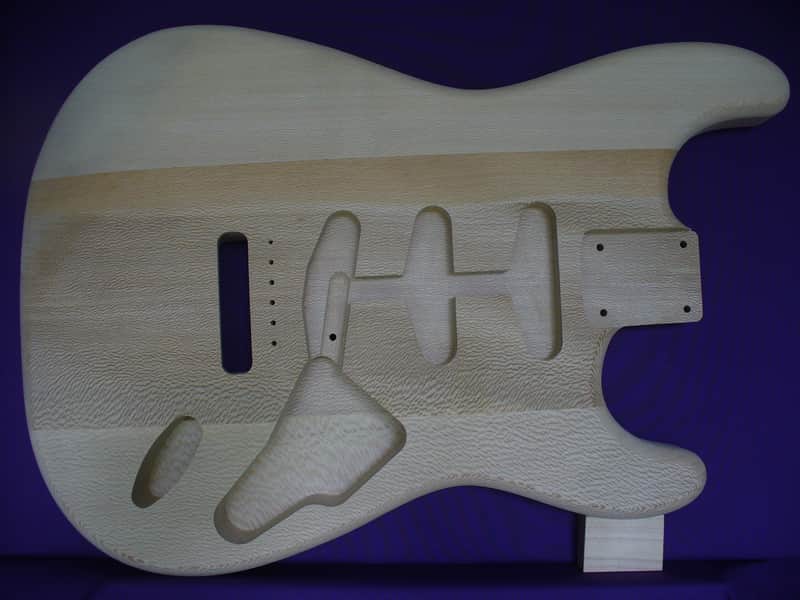 Exotic '62 S-Style Quarter Sawn American Sycamore Guitar Body for Strat® Neck Natural _ Made in USA_ image 1