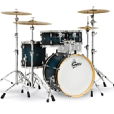 Gretsch Renown 2 4-Piece Drum Set (20/10/12/14) Satin Antique Blue Burst image 2