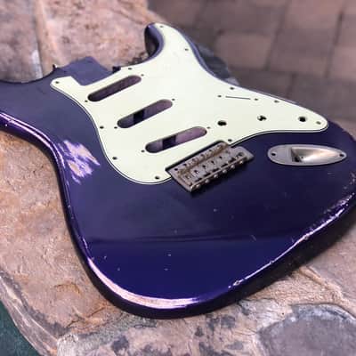 Real Life Relics Stratocaster Body Aged Grape Jelly Pearl Nitro Lacquer Finish image 6