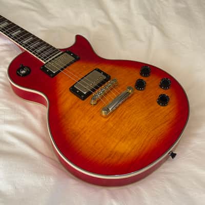 Vintage 2002 Epiphone (Gibson) Les Paul Custom Plus - Heritage Cherry Sunburst - Flame Top - Made in Korea (MIK) - Free Pro Setup image 4