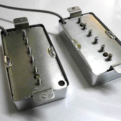 Humbucker Sized P90 Pickups SET Hand Wound PAF Size Single Coil Q Bridge Neck by Q pickups image 8