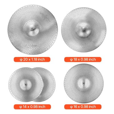 Low Volume Cymbal Pack 4 Pieces 14 16 18 20 Inches Alloy Cymbals for Drum image 2