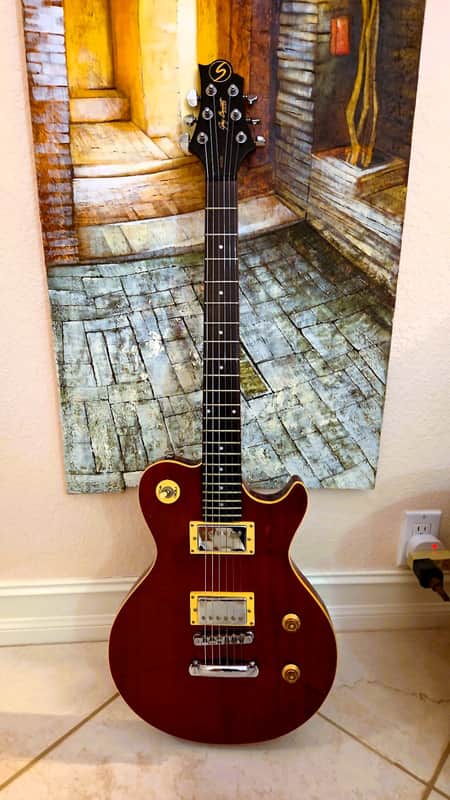 2004 Samick Avion Model AV-1/WR Greg Bennett Design,  Transparent Red image 1