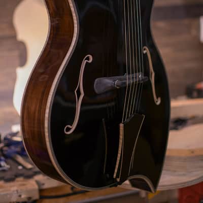 Rancourt History’s Legacy Collection 16" Acoustic Teardrop Archtop 2018 - Black Gloss Top / Natural Body and Neck image 6
