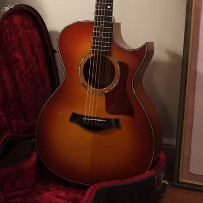 1996 Taylor 512-NG (Nanci Griffith Signature Model - RARE only 100 made) Cherry Sunburst, Florentine image 2