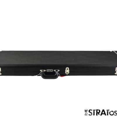 LEFTY Fender AV II American Vintage 1966 Jazz J Bass Black Tolex HARDSHELL CASE. image 4