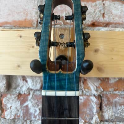 Flight Comet EQ-A Blue Tenor Ukulele - Solid Mango and Flame Maple 2020 - Blue Tiger image 3
