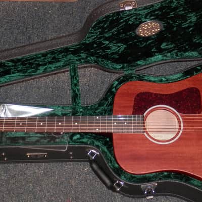 Guild USA D-20 Mahogany Natural Satin Finish Dreadnought Acoustic with case new image 2