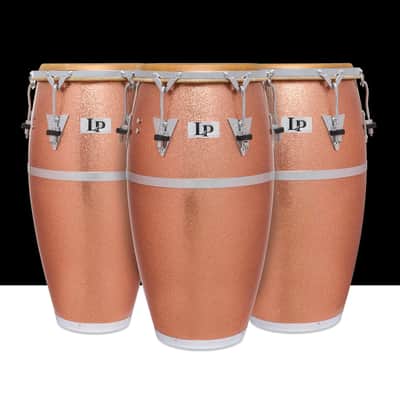 LP Martin Cohen Traditional Fiberglass Champagne Sparkle Quinto/Conga/Tumba Set image 14