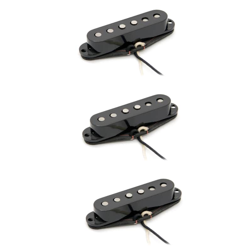 Porter Pickups - 1960’s Strat Stratocaster Pickup Set for Electric Guitar - Black image 1