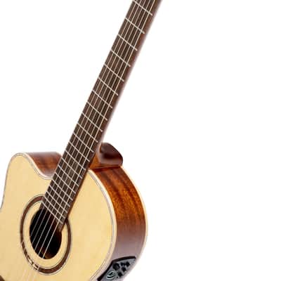 Ortega RCE138-T4-L Performer Series Solid Spruce Top Mahogany Neck Cutaway Nylon 6-String Classical Acoustic-Electric Guitar w/Gig Bag For Left Hand Player image 7