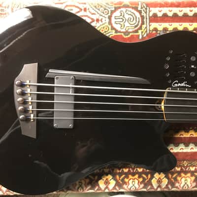Godin A5 Ultra Fretless 2016 Black Gloss image 1