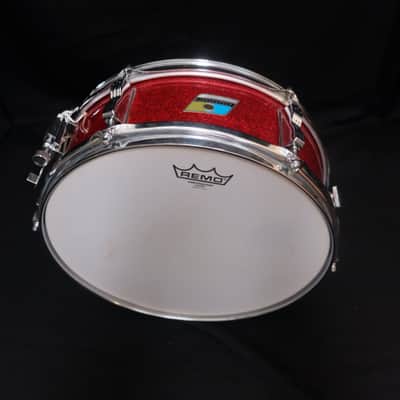 Ludwig Pioneer Snare Drum – 14" x 5" 1976 - Red Sparkle image 8