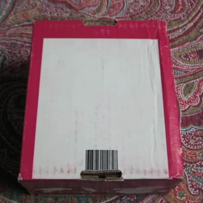 visibly used condition genuine Electro Harmonix EMPTY CARDBOARD BOX +orig Owner's Manual ONLY for EXO Stereo Electric Mistress (NO pedal, NO power supply, NO warranty/registration paperwork) 2010s, OUTER AREAS pink / GRAPHIC black & white, white image 8