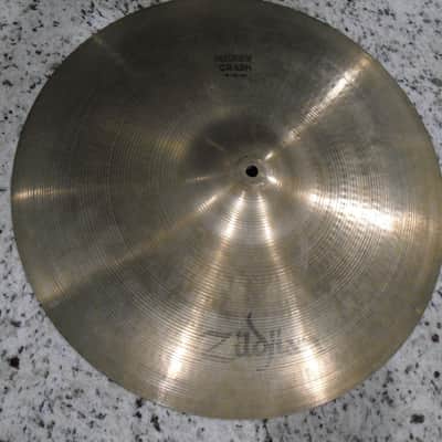 19" 80s pre serial engraved stamp Avedis Zildjian Medium Crash Cymbal 1860g image 1