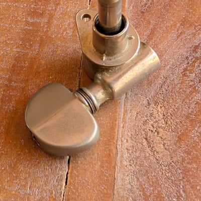 Grover Gibson Embossed Milk Bottle Tuning Peg EBG Side Early 1970s Nickel image 5