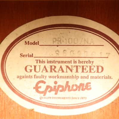 1996 Epiphone PR-100/NA Dreadnought Acoustic Guitar image 13