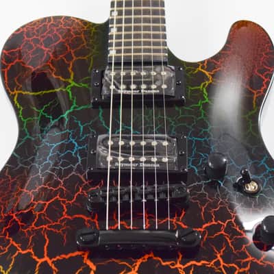 ESP LTD Eclipse '87 NT Electric Guitar - Rainbow Crackle image 3