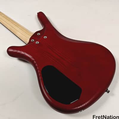 Warwick RockBass Corvette $$ 5-String Bass Burgundy Red Transparent Satin 10.56lbs #571855-25 image 14