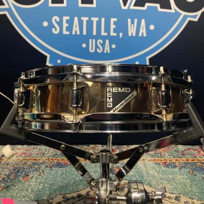 Remo - 3.5x13" Master-Touch Brass Piccolo Snare 1990's - Brass Wrap image 1