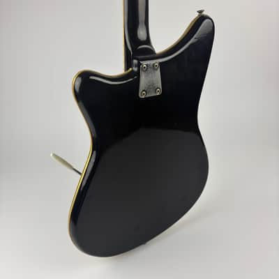 EKO 500/V3 1960s Silver Metalflake finish on top Black back and sides., Rosewood bound Fingerboard, all Switches/ Pickups working!!!, Tremelo, padded gigbag included. image 4