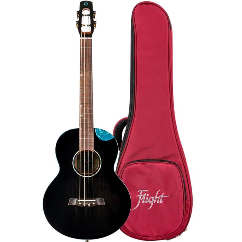 Flight Nighthawk EQ-A Royal Series Solid Spruce Top Mahogany Neck 4-String Acoustic-Electric Baritone Ukulele w/Gig Bag, Pickup & Humidifier image 1