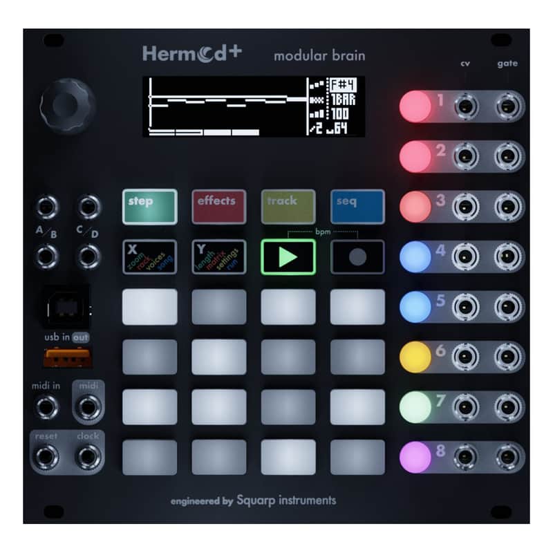 Squarp Hermod+ Eurorack Sequencer Module (Black) image 1